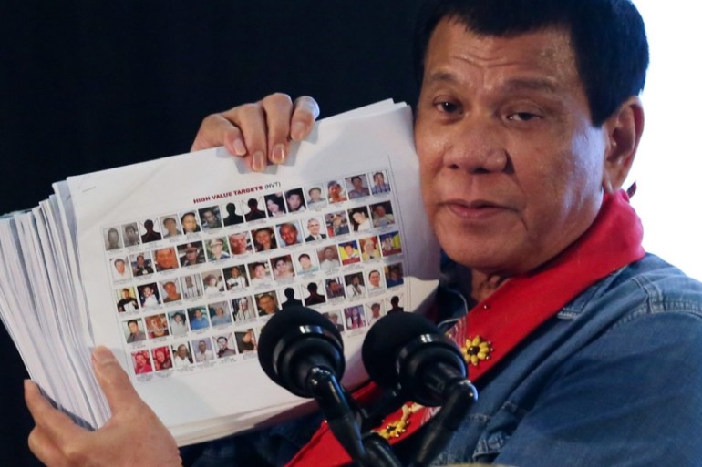 President Rodrigo Duterte during a meeting in Davao city.