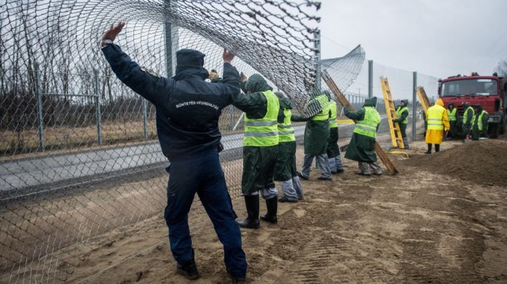 Second fence built at Hungary-Serbia border