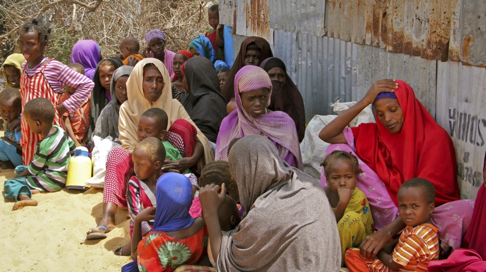 Thousands have been streaming into Mogadishu in search of food aid [Farah Abdi Warsameh/AP]