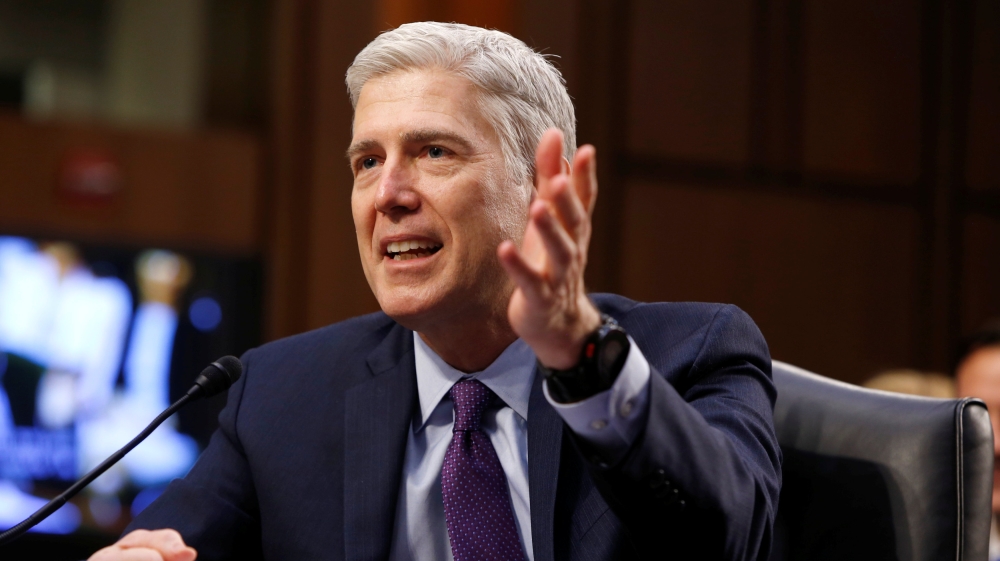Neil Gorsuch testified before the Senate Judiciary Committee confirmation hearing on March 21 [Joshua Roberts/Reuters]