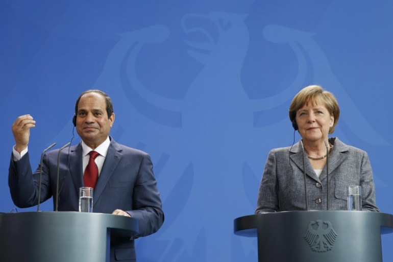 German Chancellor Merkel and Egypt''s President Sisi address joint news conference in Berlin