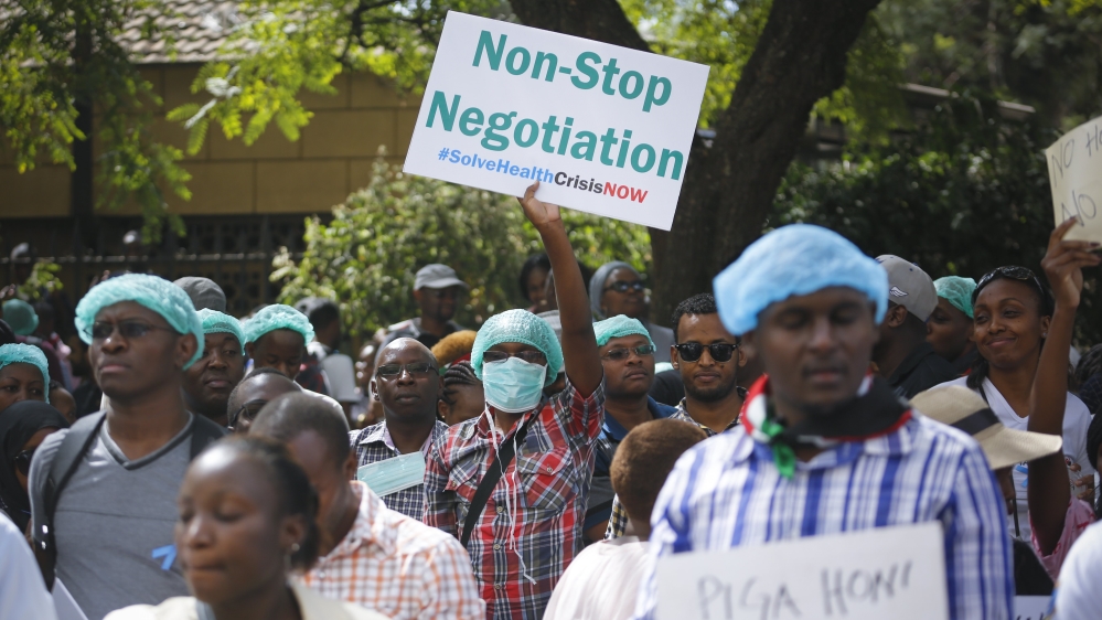 More than 5,000 health workers have been striking for the past three months [EPA]