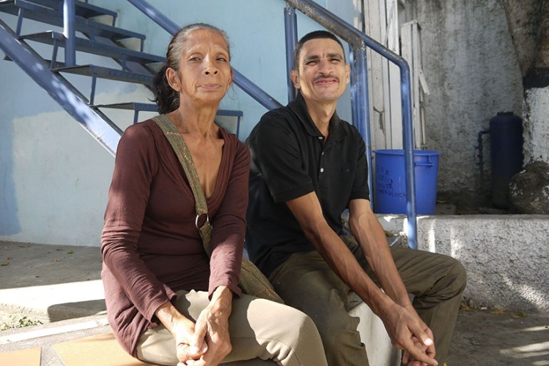 A patient and his mother at a psychiatric hospital in Caracas, Venezuela