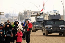 Displaced Iraqi families in Mosul