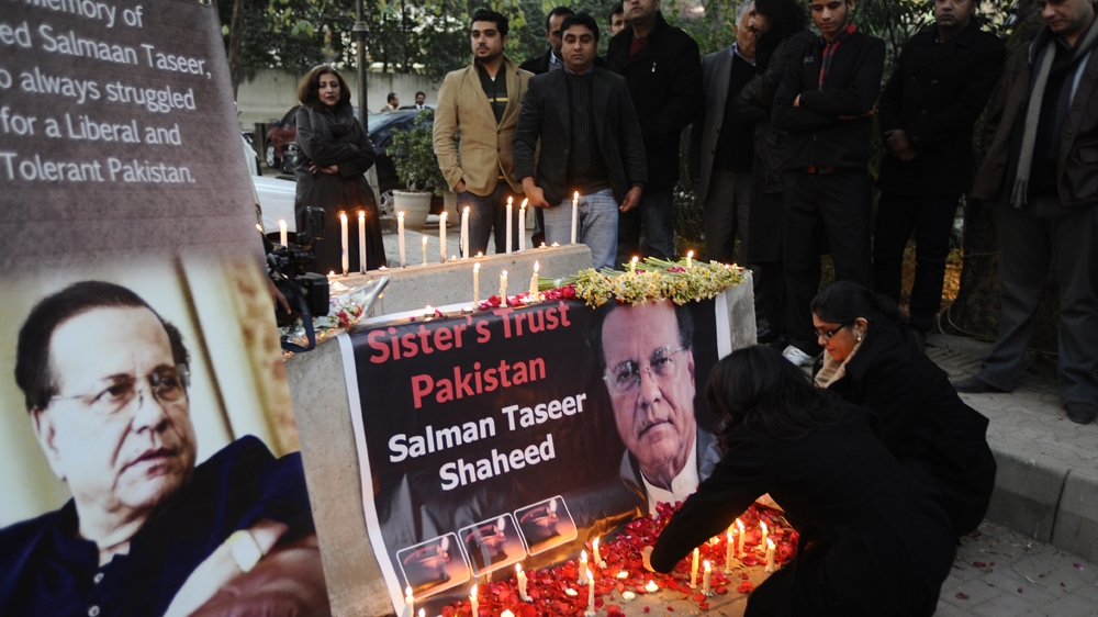 Punjab Governor Salman Taseer was killed in 2011 after he defended a Christian woman, who was sentenced to death because of alleged blasphemy [EPA]