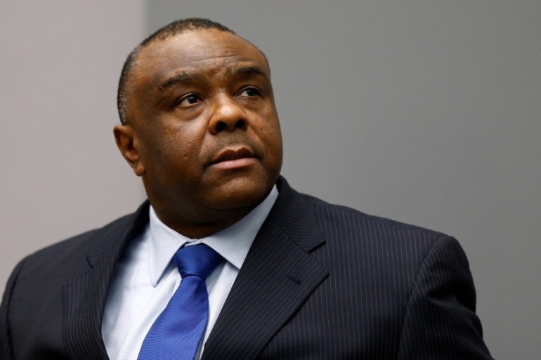 ean-Pierre Bemba Gombo of the Democratic Republic of the Congo sits in the courtroom of the International Criminal Court (ICC) in The Hague