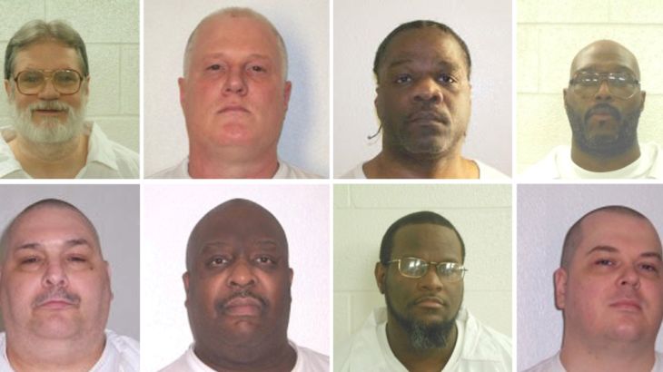 FILE PHOTO - Handout photos of inmates scheduled to be executed by lethal injection beginning April 17 in Arkansas
