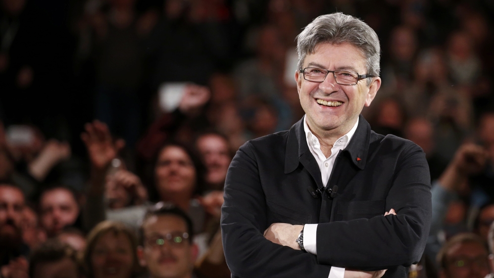 Jean-Luc Melenchon promises increased public spending and increased taxes on the rich [Pascal Rossignol/Reuters]
