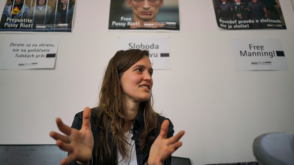 Alena Krempaska is the programme director of the Bratislava-based Human Rights Institute [Sorin Furcoi/Al Jazeera]