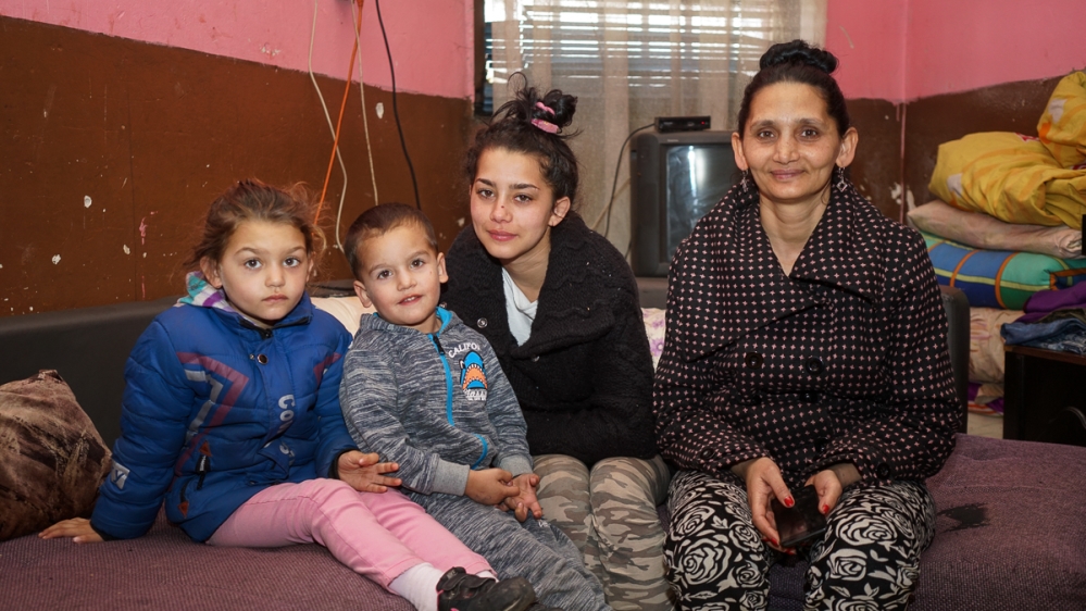 Vojtech Horvath's family live in a one-room flat in Lunik IX [Sorin Furcoi/Al Jazeera]