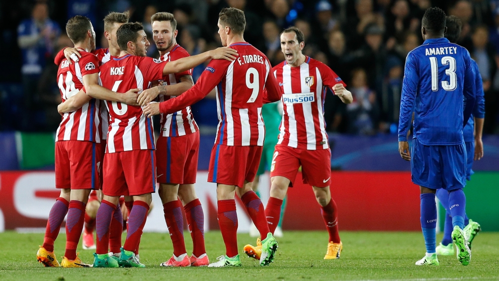 Atletico Madrid drew 1-1 with Leicester but that was enough to take them to their third Champions League semi-final in four seasons [Reuters]