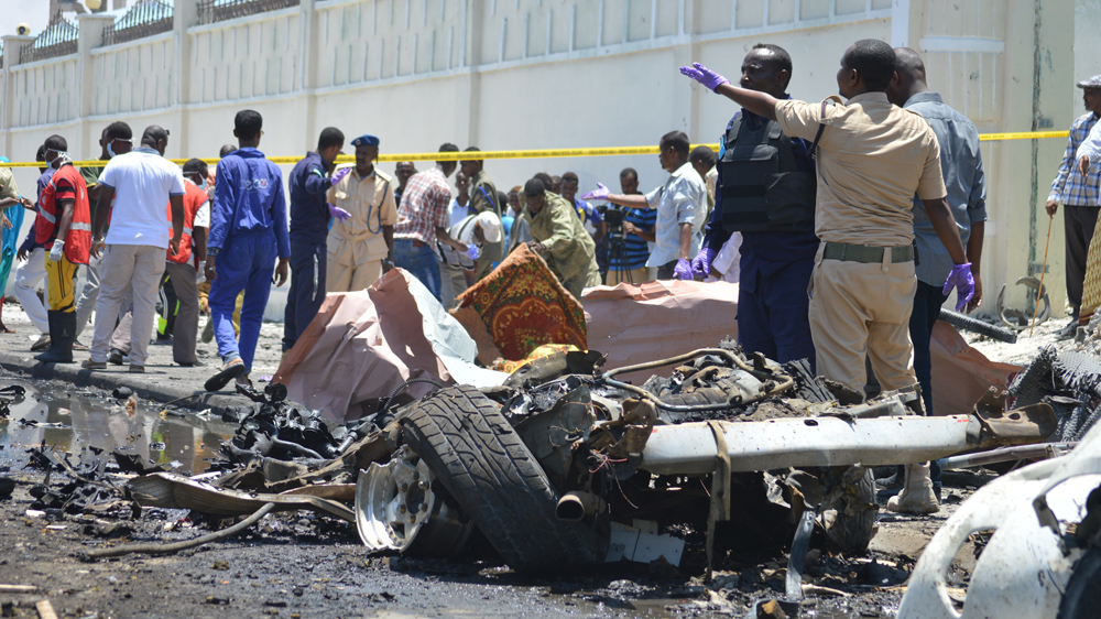 No group claimed responsibility for the explosion. However, the al-Qaeda-linked group al-Shabab often carries out such attacks [Abdirizak Mohamud Tuuryare/Al Jazeera]