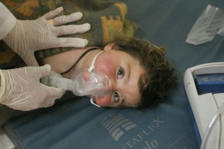 At least 58 killed in suspected gas attack in northern Syria, NGO