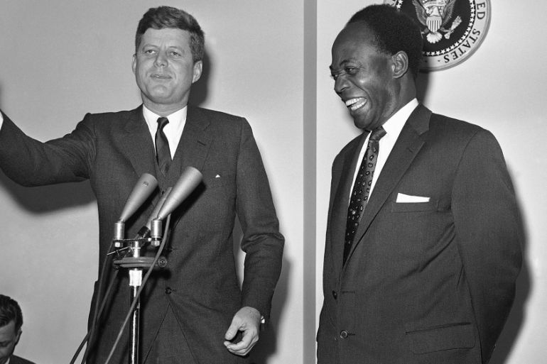 John F. Kennedy and President Kwame Nkrumah