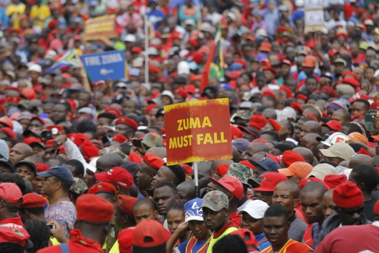Mass protests against South Africa President Zuma