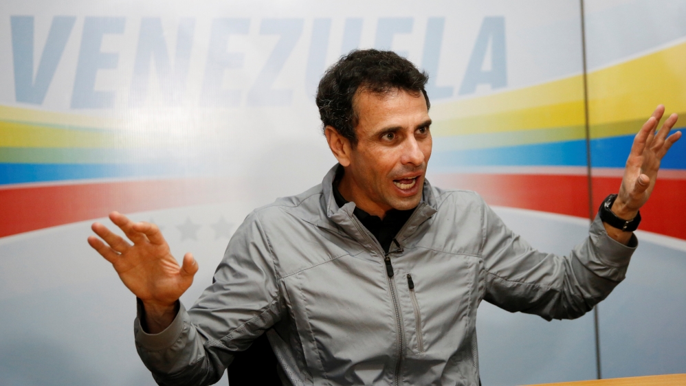 The 44-year-old Capriles has been the most prominent leader of Venezuela's opposition  [Marco Bello/Reuters]
