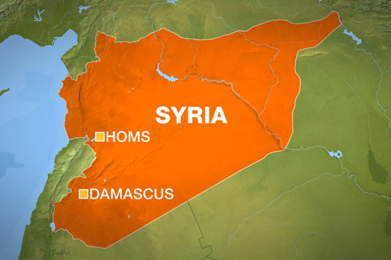 Damascus and Homs map