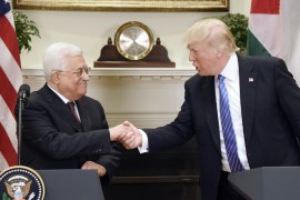 President Trump meets with President Abbas of the Palestinian Authority