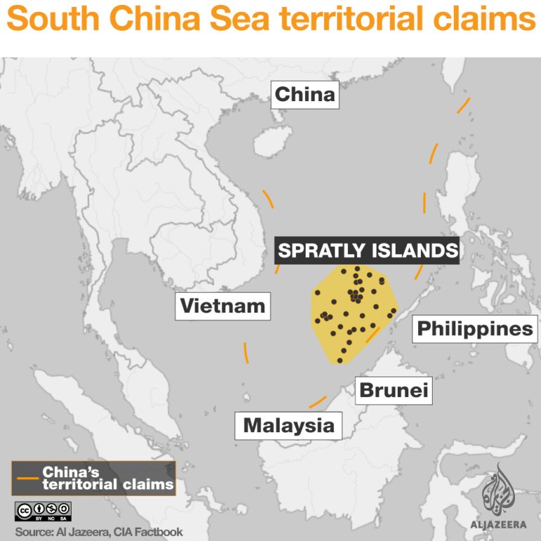 South China Sea Spratly island claims