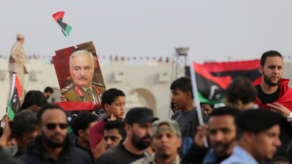 Haftar returned to Libya from the US after the downfall of Gaddafi and is currently fighting other forces for the control of Libya [Reuters]