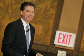FILE PHOTO: Comey arrives to deliver a speech at Georgetown University in Washington D.C.