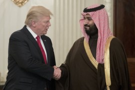 US President Donald J. Trump meets with Mohammed bin Salman bin Abdulaziz Al Saud, Deputy Crown Prince and Minister of Defense of the Kingdom of Saudi Arabia