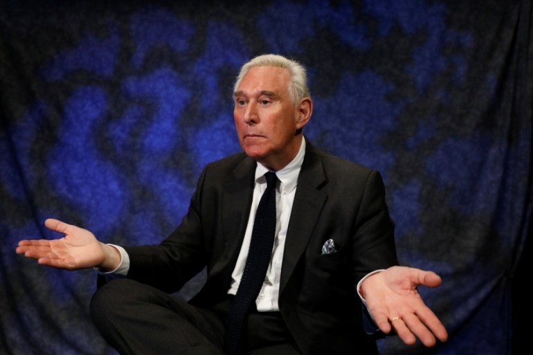 Political advisor Roger Stone during an interview in New York