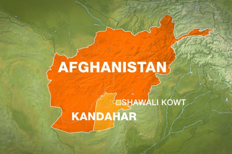 Shawali Kowt, Kandahar map - Afghanistan