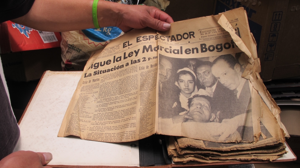 Jose has collected antique, rare books and newspapers capturing historic moments [Smriti Daniel/Al Jazeera]