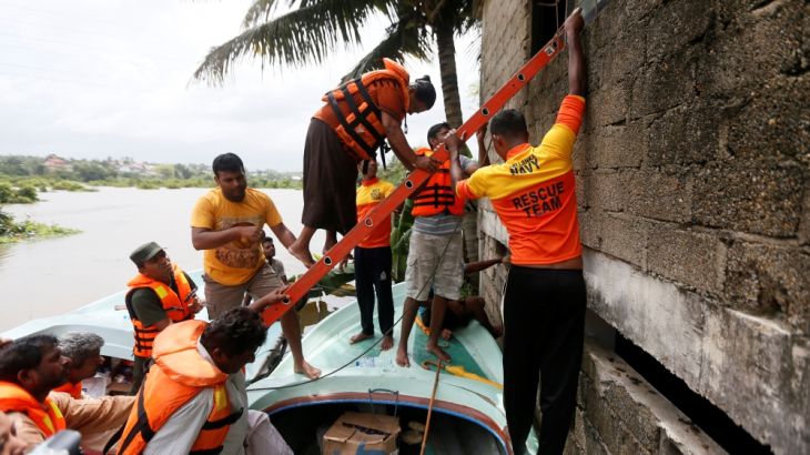 Sri Lanka floods rescue effort