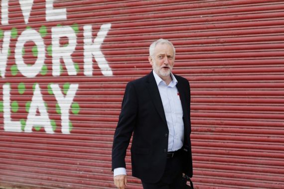 Jeremy Corbyn, the leader of Britain''s opposition Labour Party, arrives at a campaign event in Hull