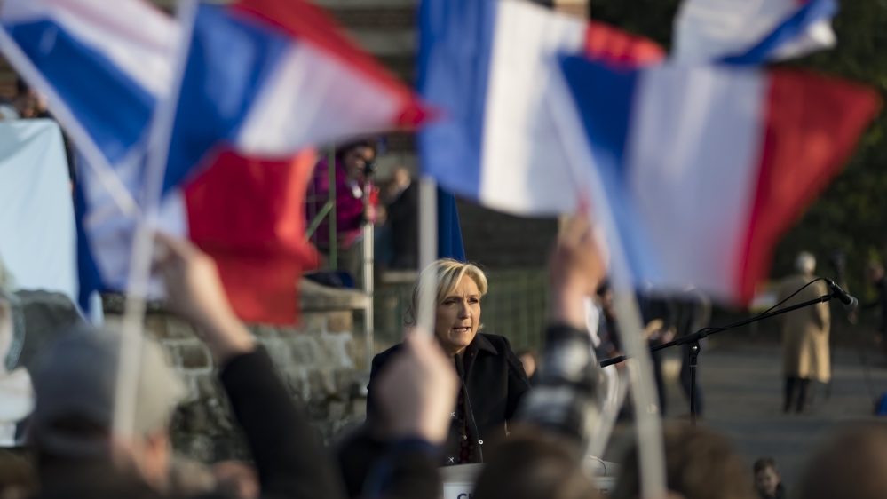 Le Pen has promised a referendum on France's membership in EU if she wins, in the hope the country will 'Frexit' in Britain's footsteps [EPA]