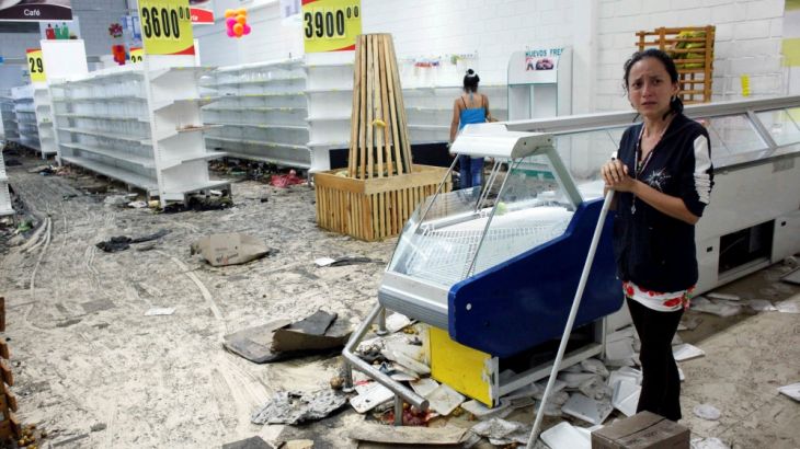 Looting in San Cristobal, Venezuela