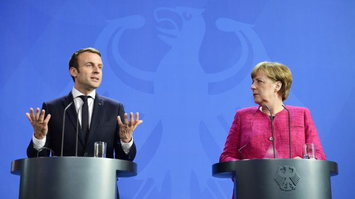 Emmanuel macron visits Angela Merkel Germany France