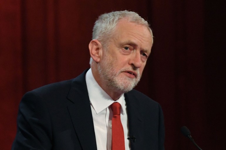Labour leader Jeremy Corbyn take part in the BBC Election Debate hosted by BBC news presenter Mishal Husain