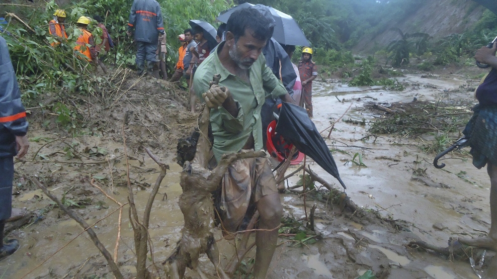 Police and soldiers struggled to reach remote districts in Bandarban [AP]