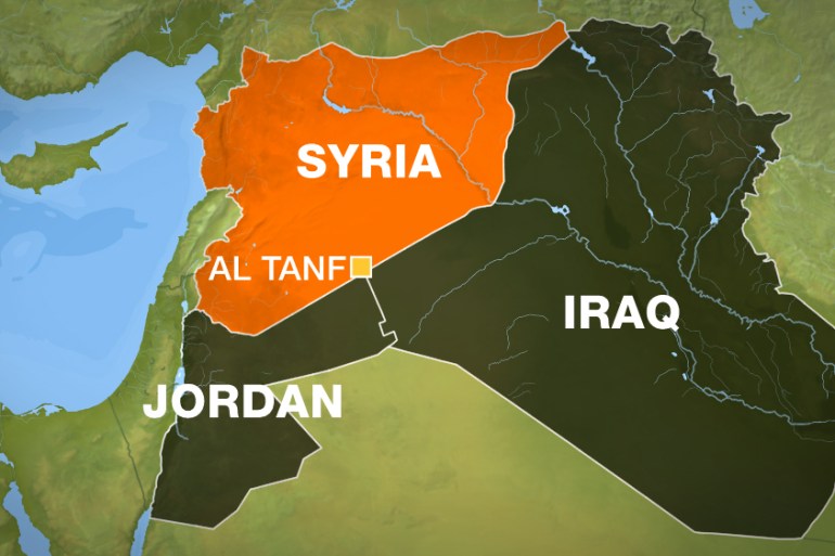 Syria Iraq Jordan border al tanf at-tanaf