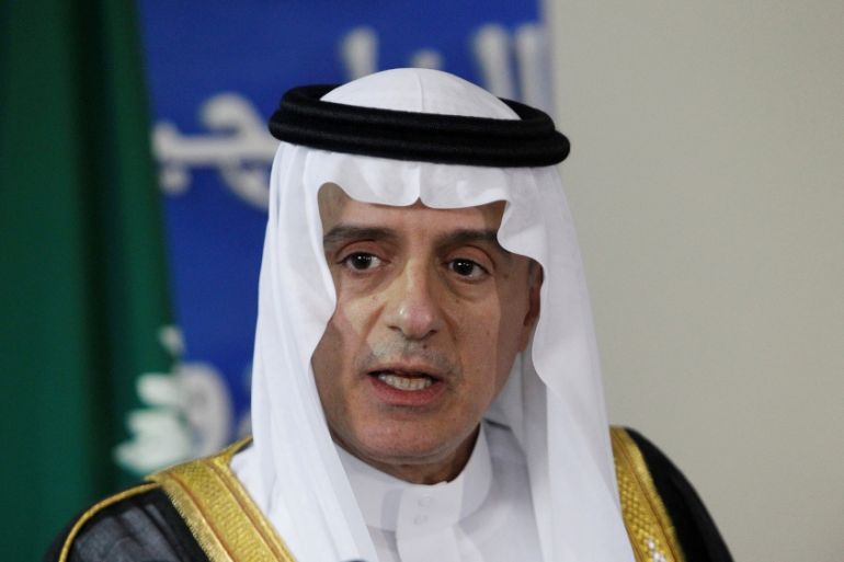 Saudi Arabia''s Foreign Minister Adel bin Ahmed Al-Jubeir speaks during a news conference in Rabat