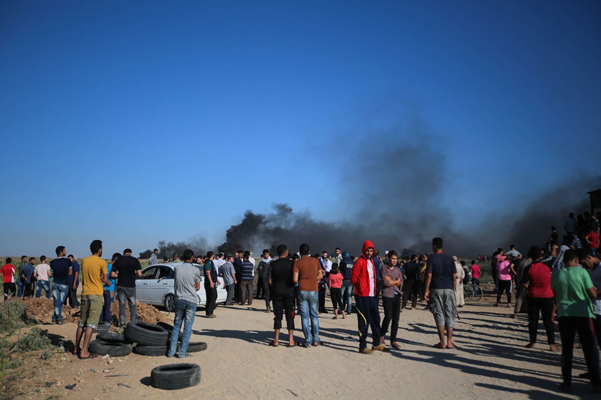 Palestinians protest on Gaza''s borders with Israel