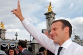 French President Emmanuel Macron has spoken against the deposing of Syrian President Bashar al-Assad [Reuters/Jean-Paul Pelissier]