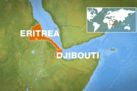 Eritrea Djibouti map