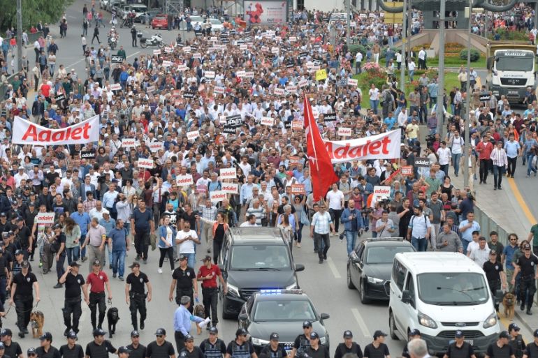 CHP Kilidcaroglu march for justice
