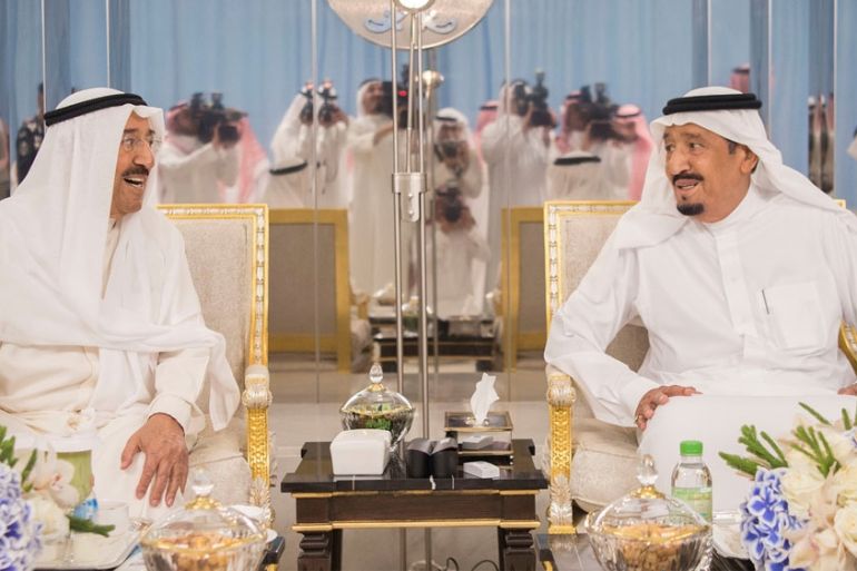Saudi Arabia''s King Salman bin Abdulaziz Al Saud Emir of Kuwait Sabah Al-Ahmad Al-Jaber Al-Sabah in Jeddah