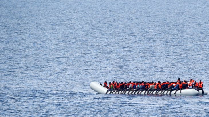 Refugees Mediterranean sea off Libya coast