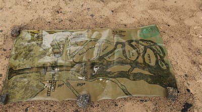 Lieutenant Nbondwange's handmade map [William Clowes/ Al Jazeera]