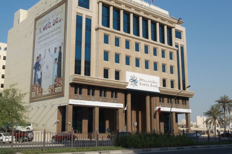 Barwa bank is pictured in Doha