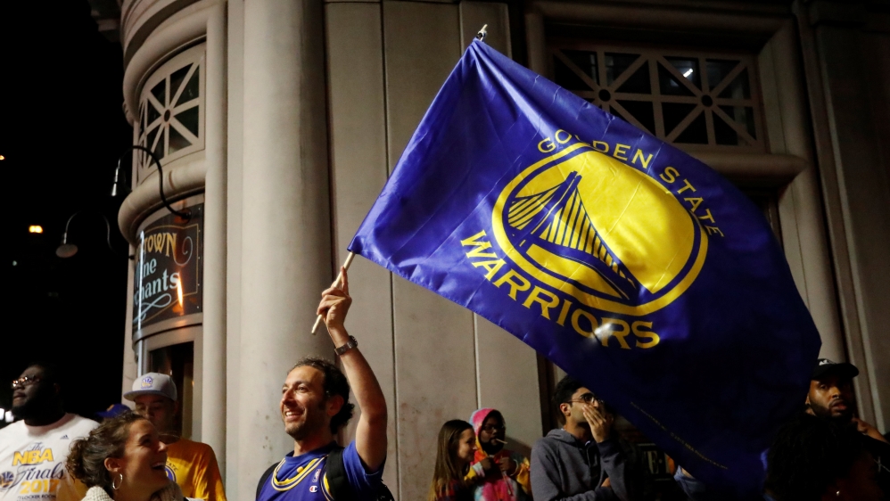 Celebration was visible on the streets of Oakland after Warriors' win [Reuters]