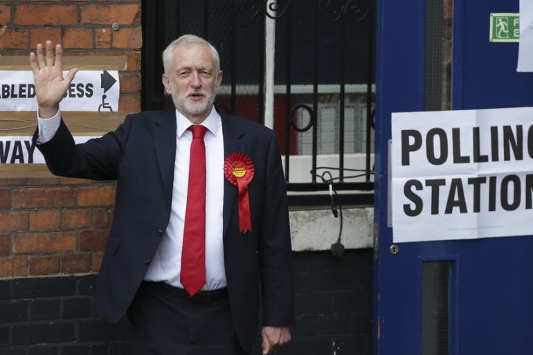 Jeremy Corbyn after voting in June 8 election