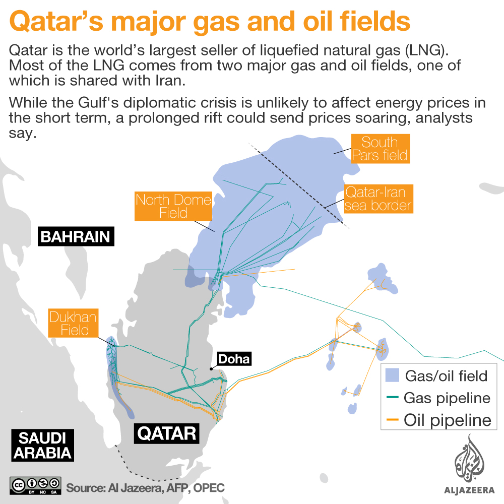 qatar gas north field infographic