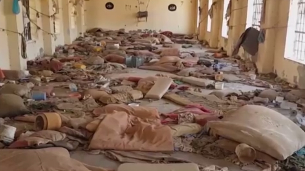 A room where Yemenis are believed to have been detained and tortured by UAE and Yemeni forces [Al Jazeera]